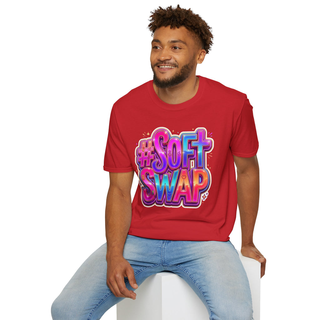 #Soft Swap Graphic T-Shirt | Colorful Y2K Cotton Tee
