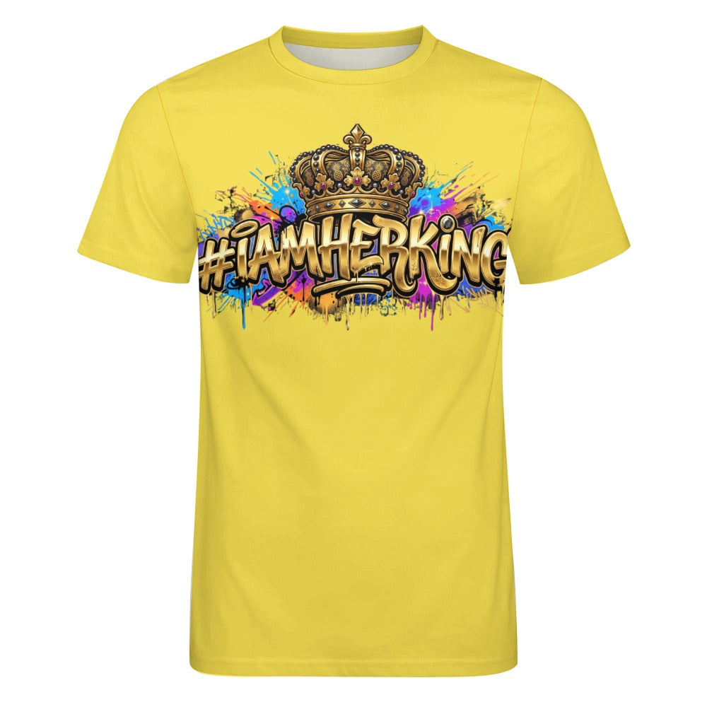 #IAMHERKING Men’s Cotton T-Shirt – Soft Breathable Graphic Tee for Everyday Style, Casual Summer Shirt for Men
