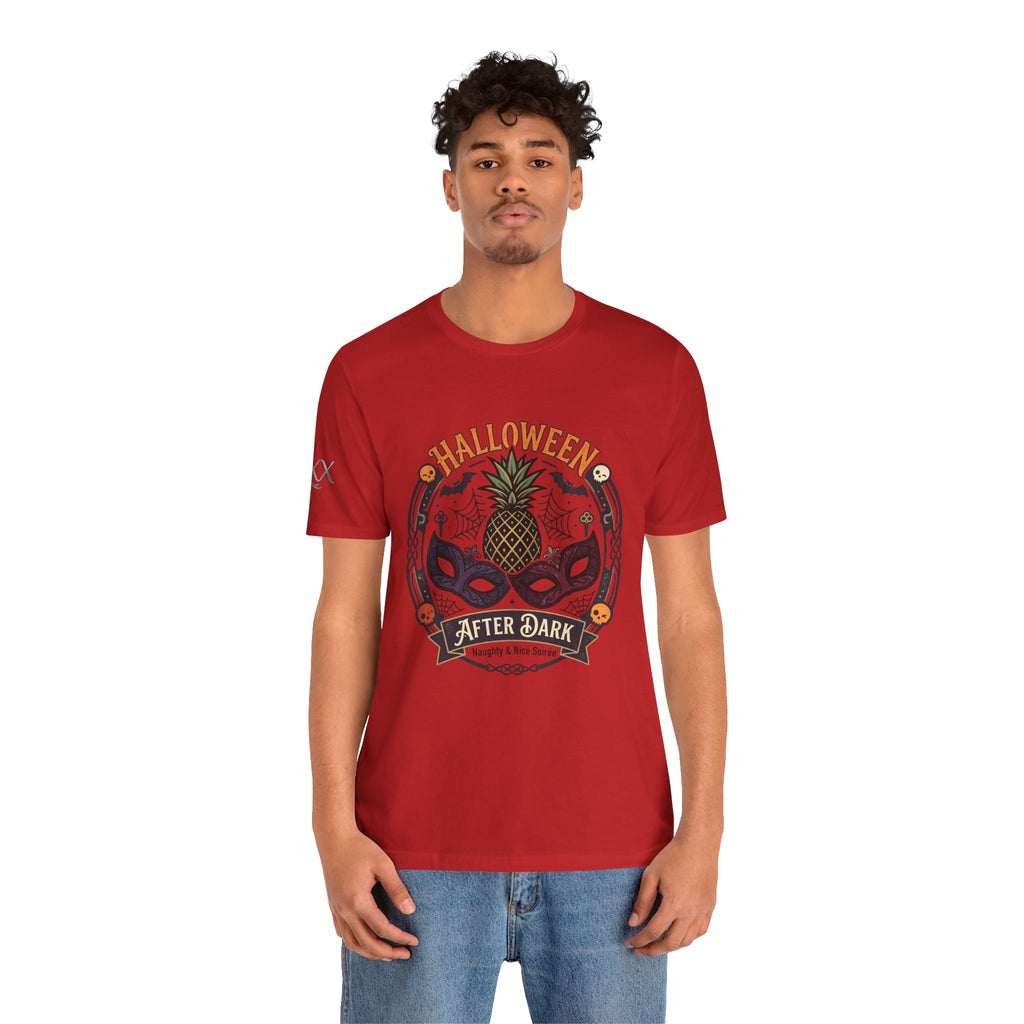 Halloween After Dark Tee — Pineapple Mask Masquerade T‑Shirt