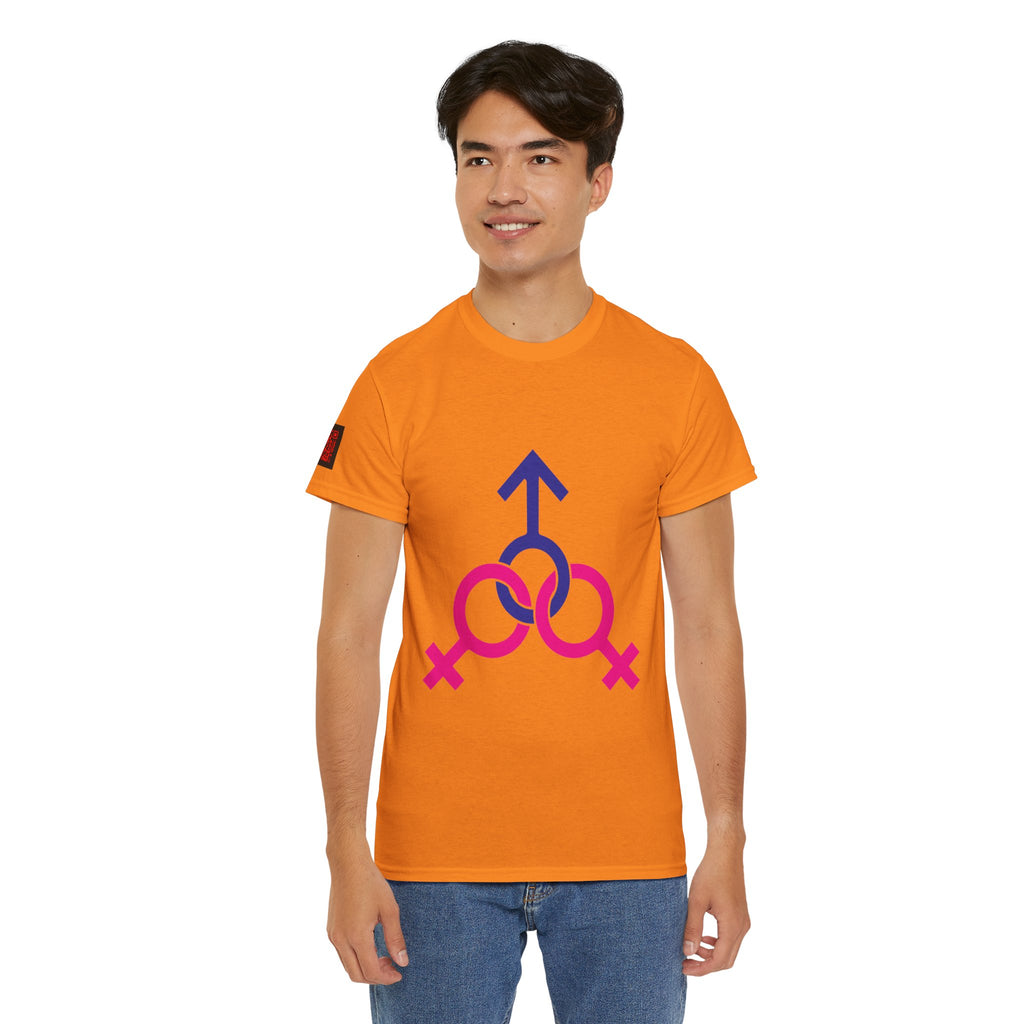 Female, Female & Male (Threesome) Symbol Tee — Gender Icons Graphic T-Shirt