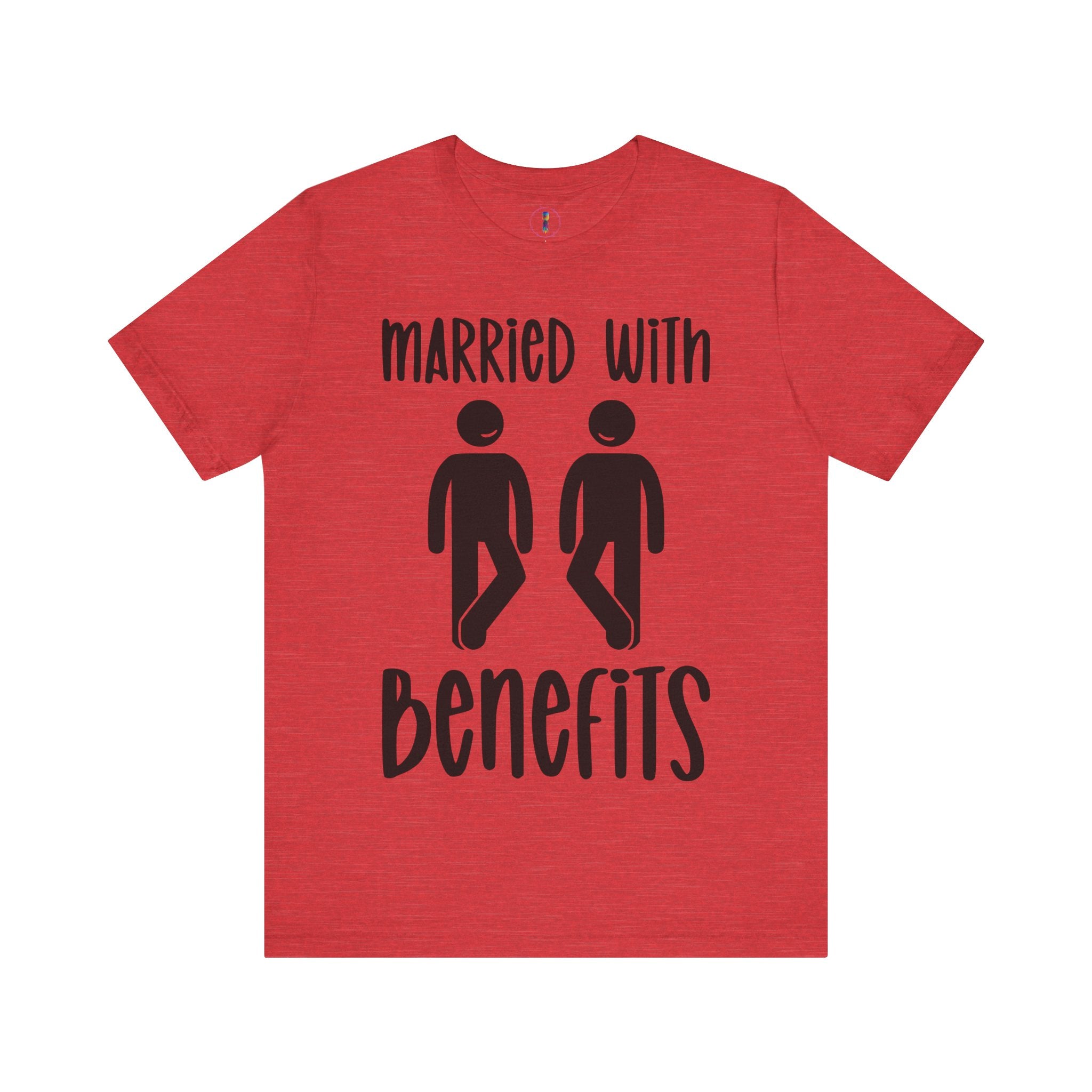 Funny 'Married with Benefits' Unisex Jersey Tee - Perfect for Couples & Anniversaries