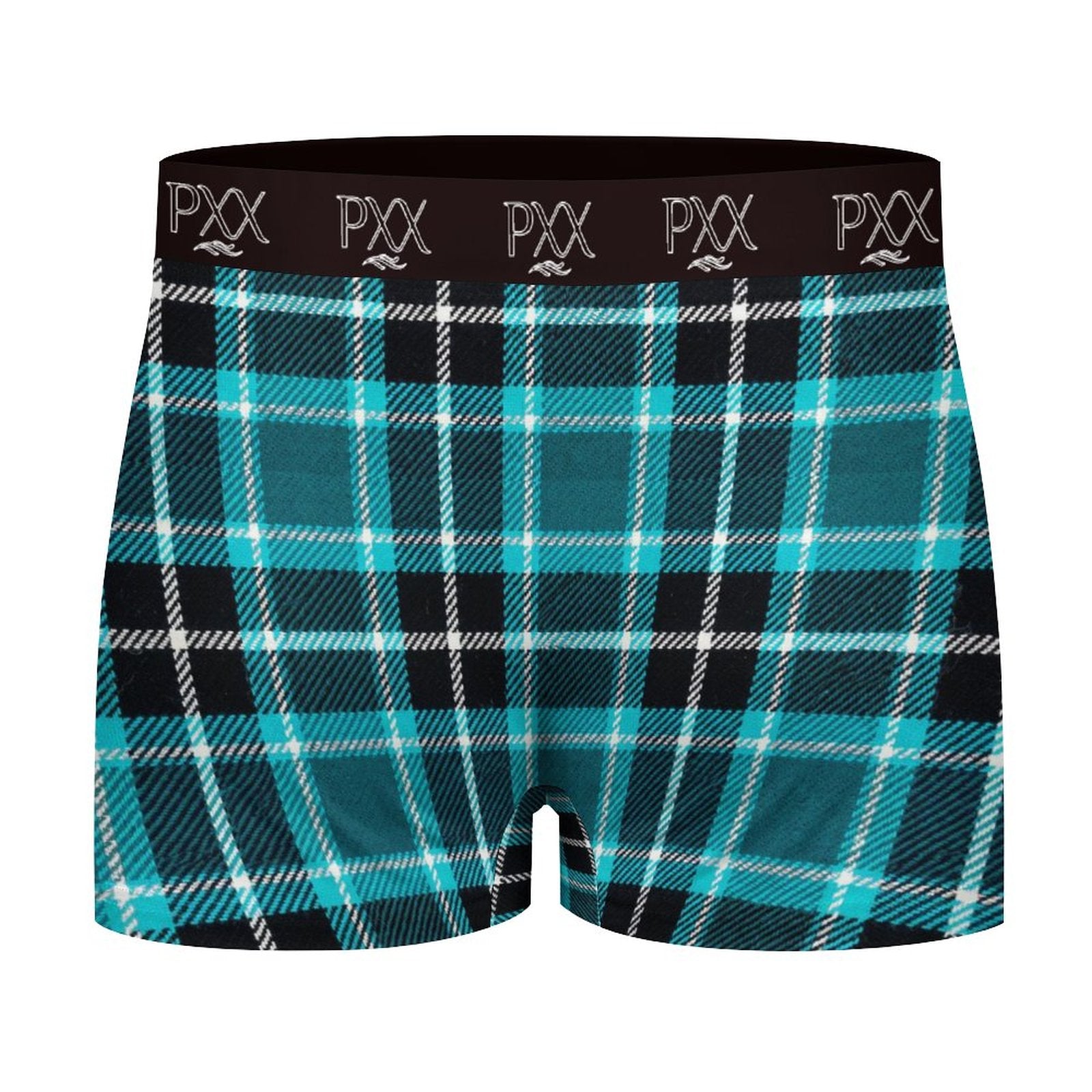 Plaid PXX Cotton Comfort Soft Boxer Briefs for Men | 100% Cotton Breathable Everyday Underwear