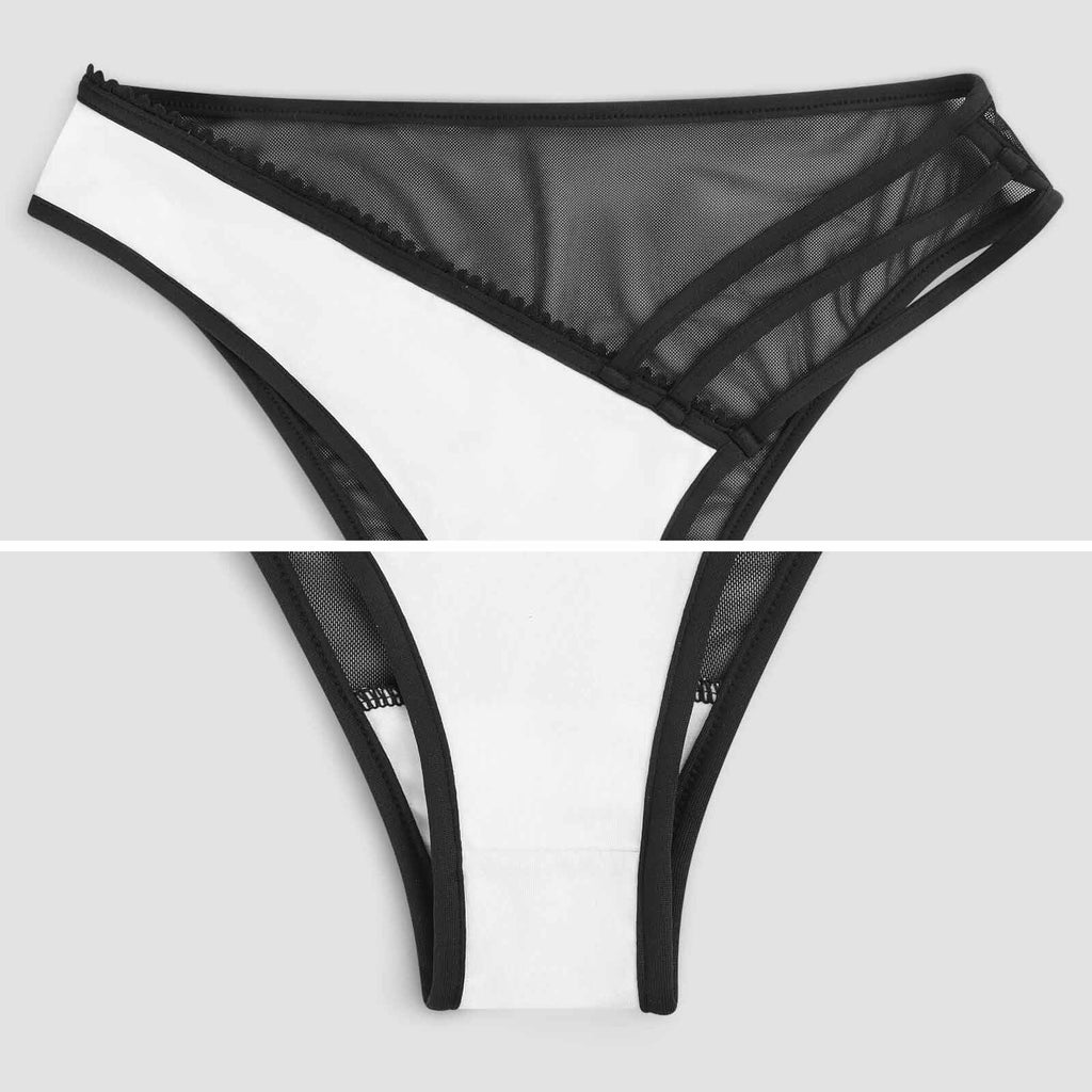 Multi-Strap Lace Briefs(All-Over Printing)