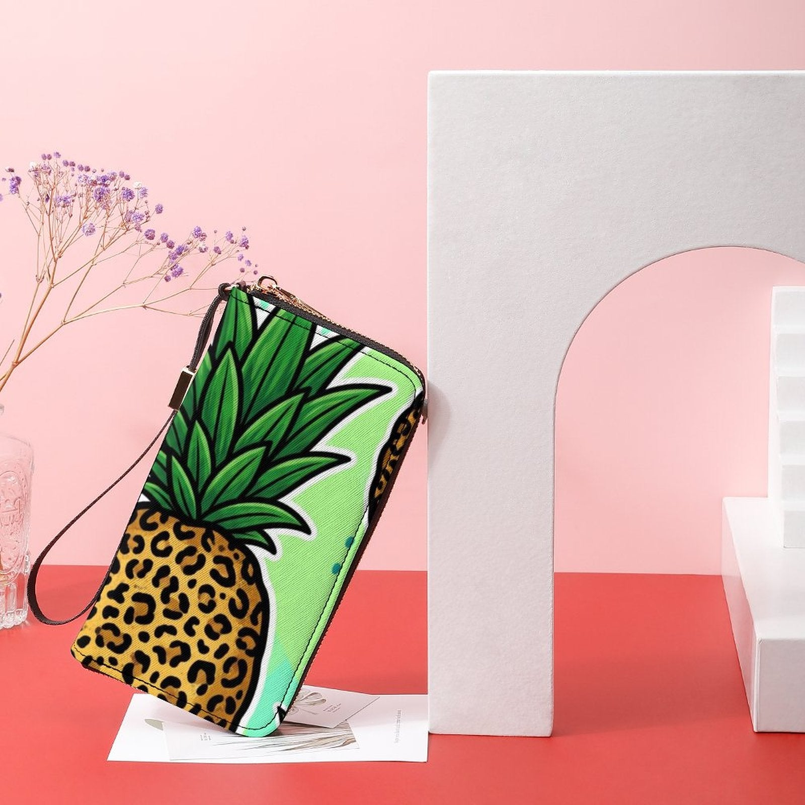 Pineapple Vertical Wristlet Wallet