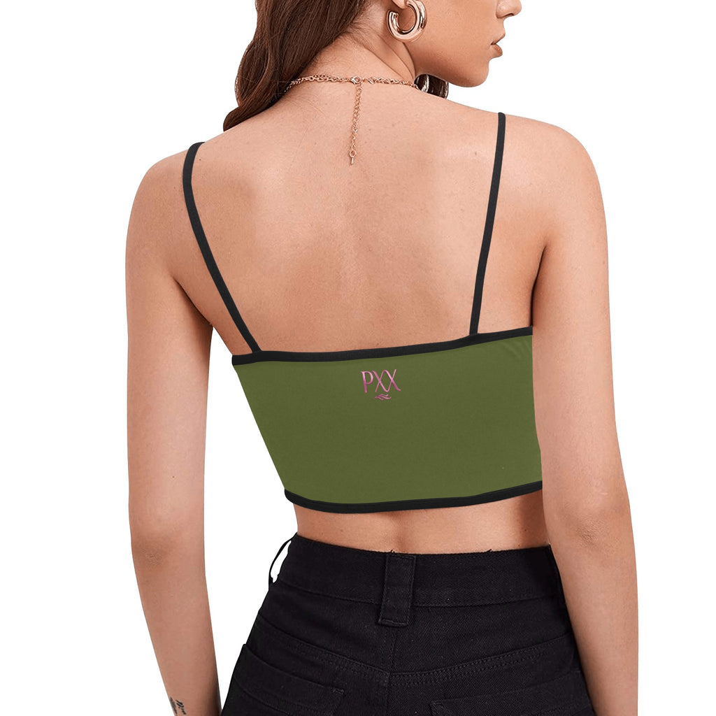 #IAMHISQUEEN Women’s Spaghetti Strap Crop Top – Sexy Stretch Yoga Tank, Lightweight Quick-Dry Fitness Crop Top for Women