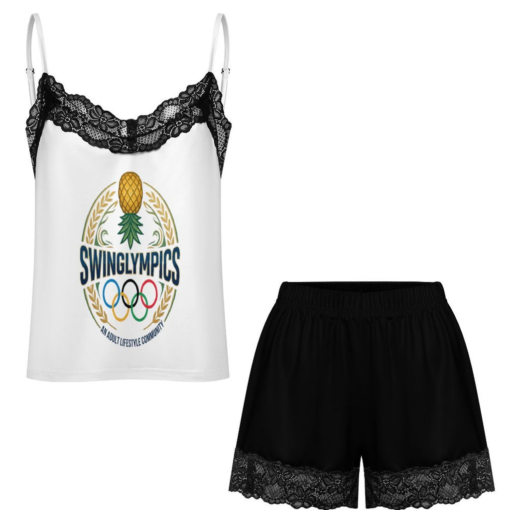 Swinglympics Lace Trim Pajama Set