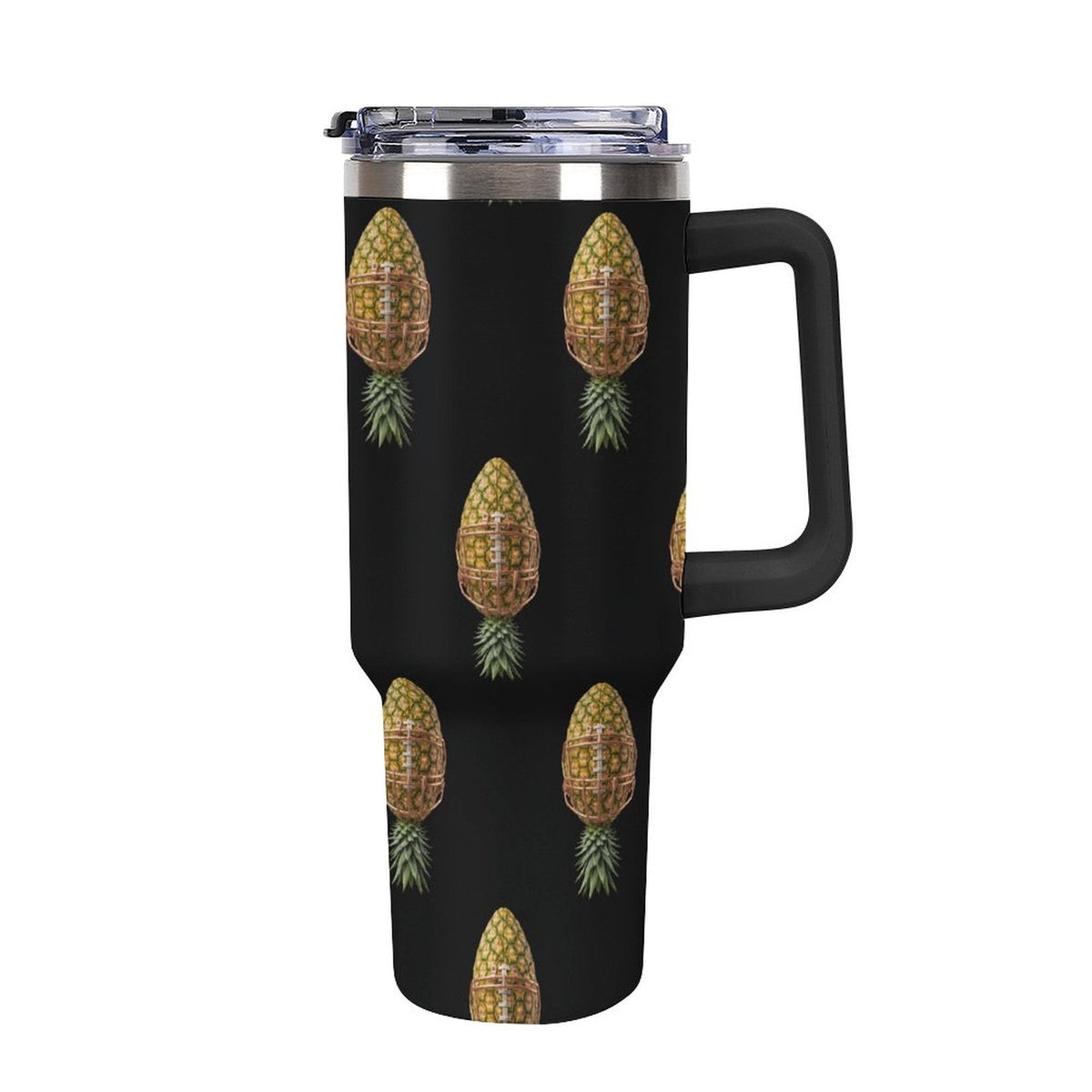 Pineapple Football 40oz Insulated Tumbler with Handle & Straw | PineappleXXClusive