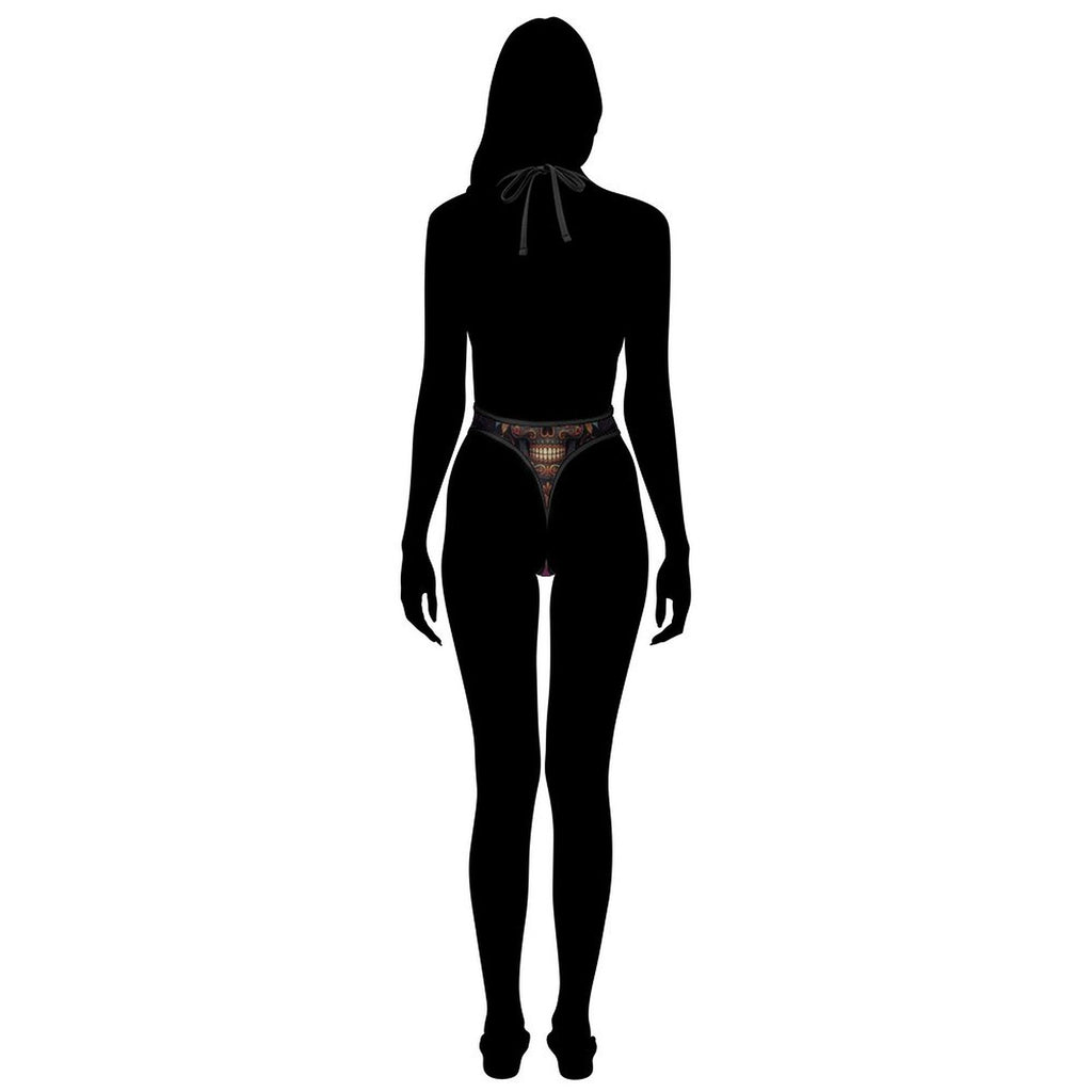 Sexy Swinger Halloween Deep V Teddy Bodysuit | Women’s Mesh Lingerie