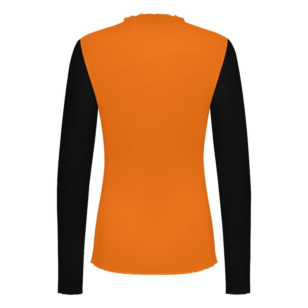The Swinging Chainsaw Massacre High Neck Mesh Top For Women