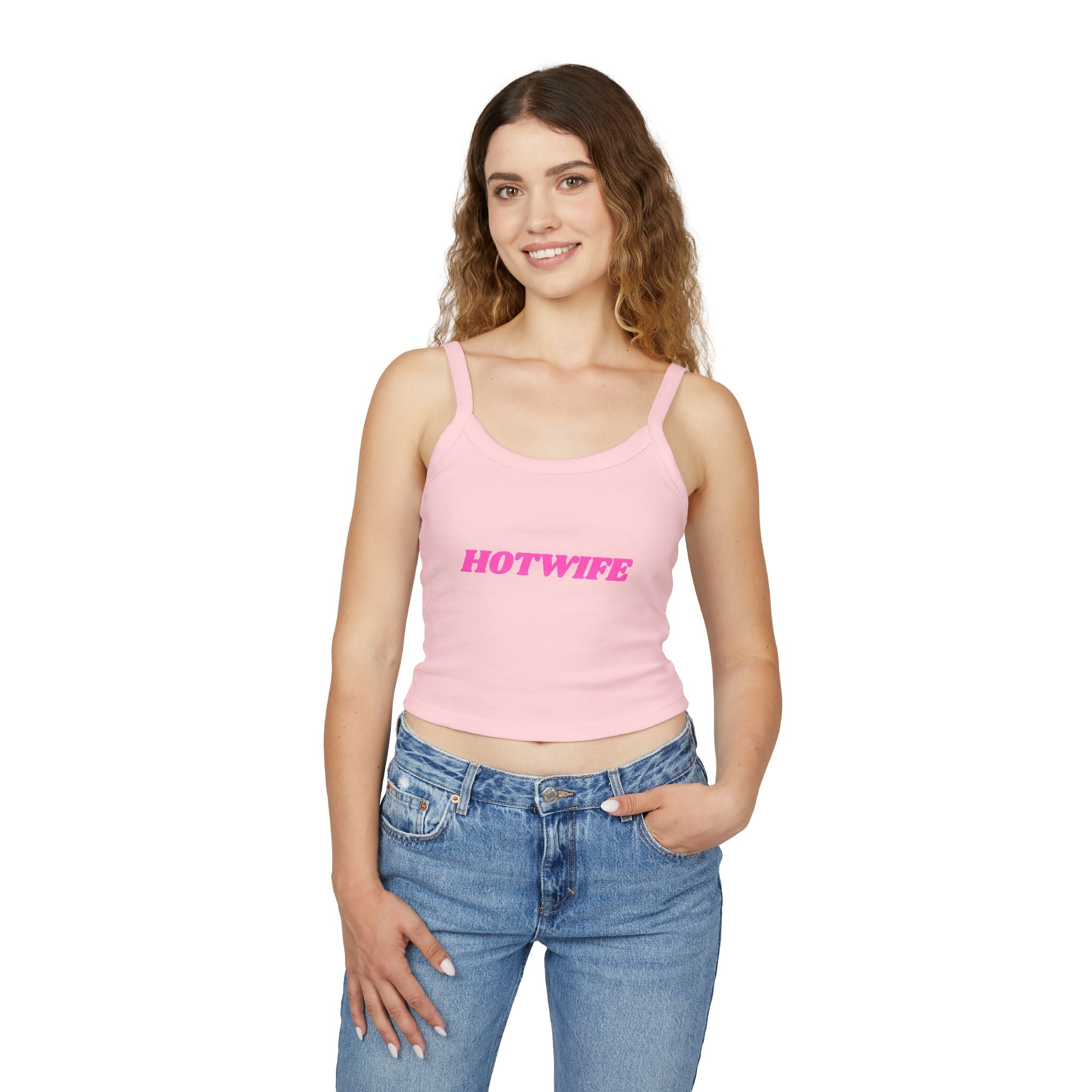 Hotwife Graphic Women's Spaghetti Strap Tank Top - Trendy Summer Apparel