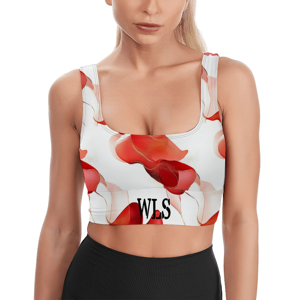 Rose Petal Yoga Sports Bra Top