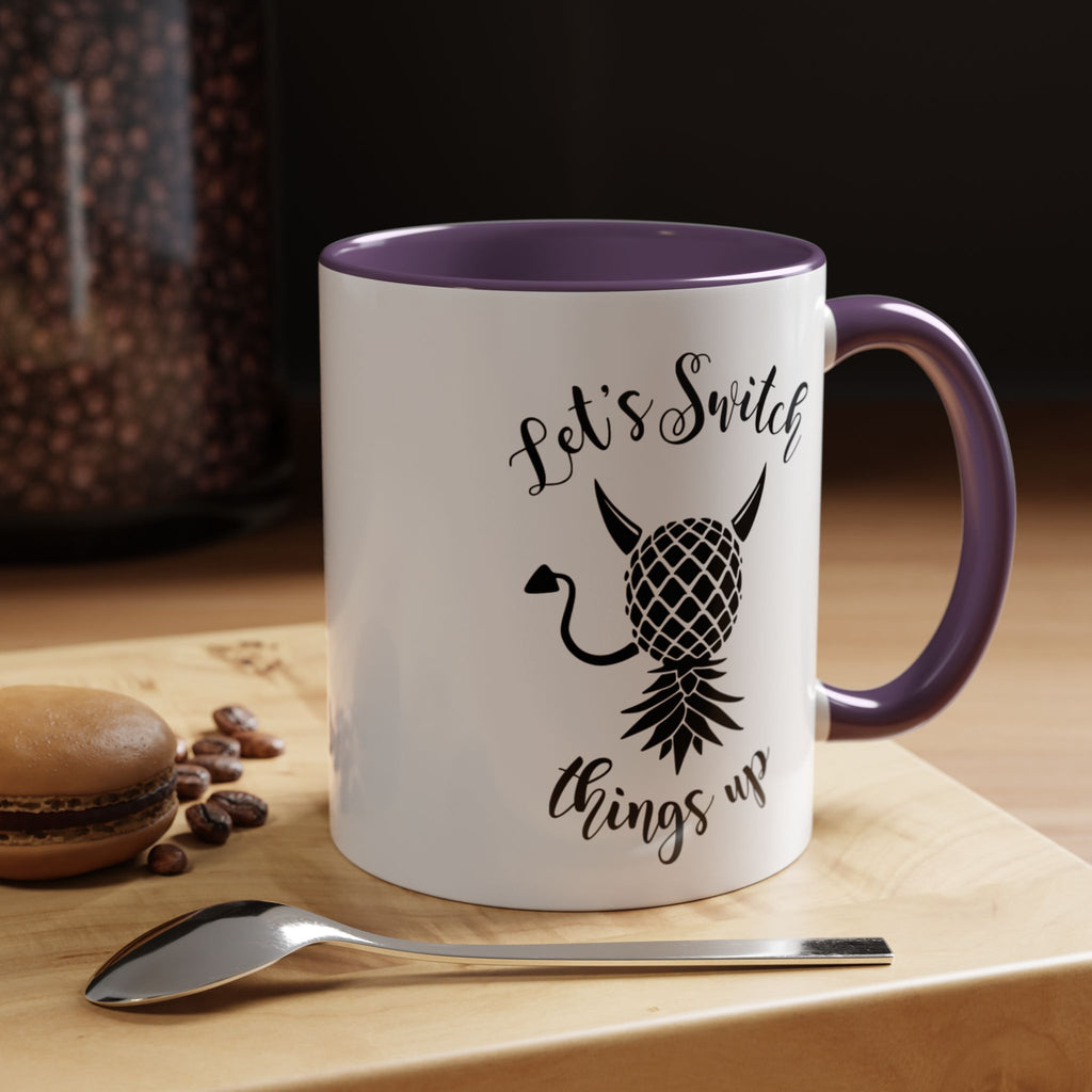 Playful Accent Coffee Mug - "Let's Switch Things Up" - Perfect for Morning Motivation