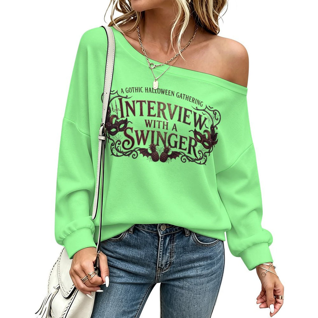 Interview With a Swinger Off Shoulder Hoodie