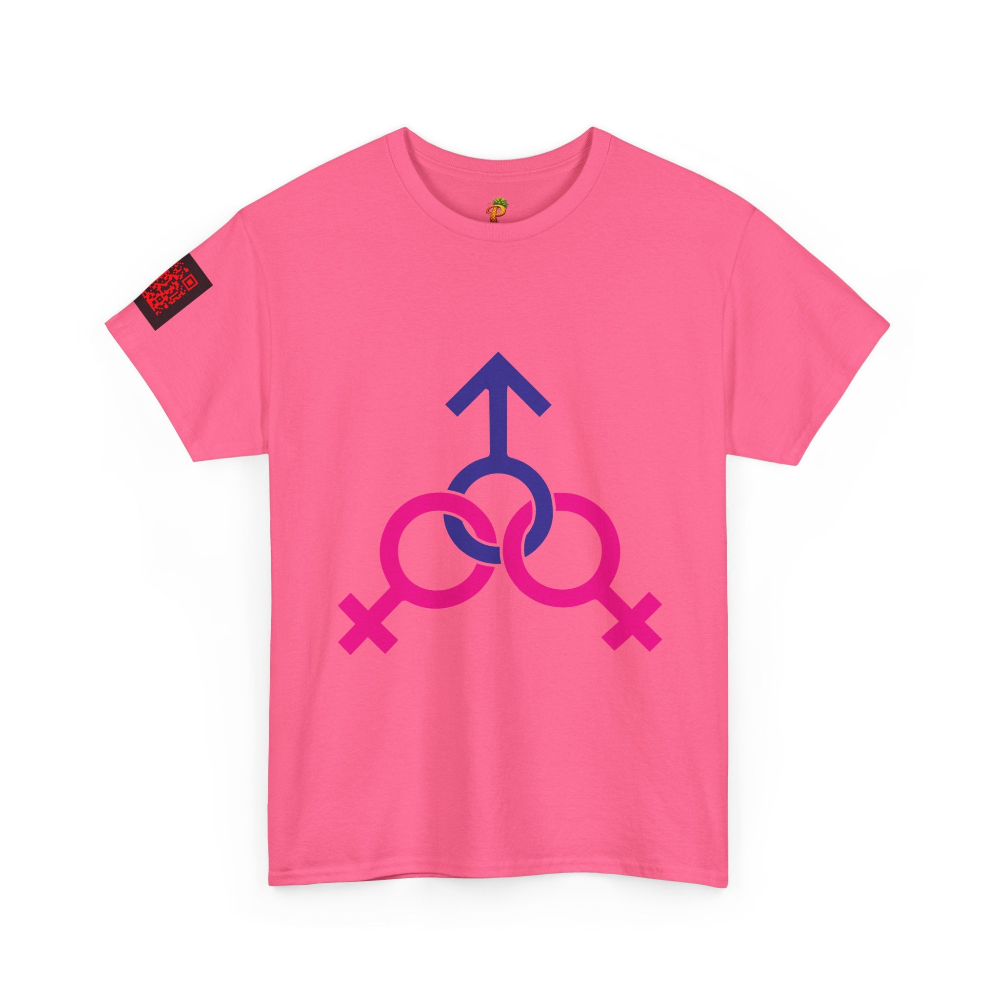 Female, Female & Male (Threesome) Symbol Tee — Gender Icons Graphic T-Shirt