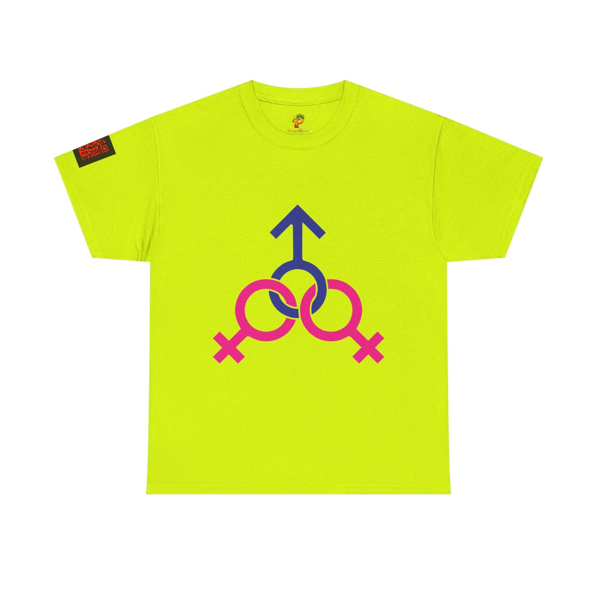 Female, Female & Male (Threesome) Symbol Tee — Gender Icons Graphic T-Shirt