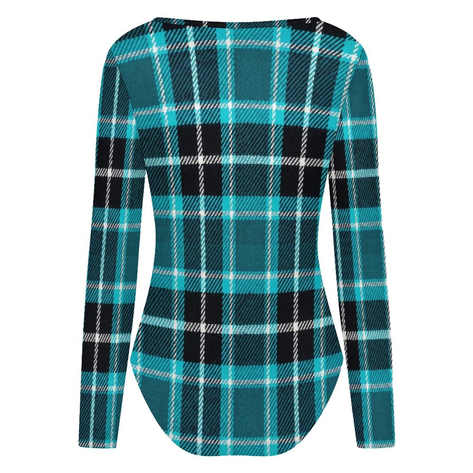 Square Collar Long Sleeved Jumpsuit(All-Over Printing)