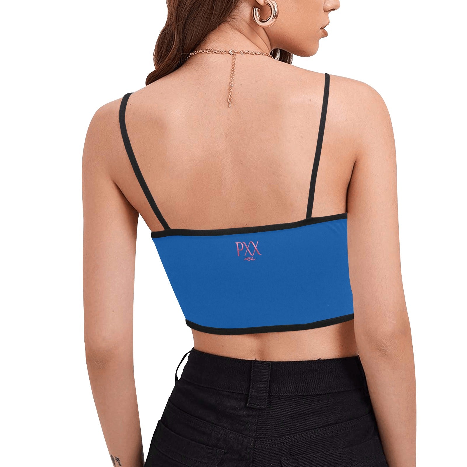 #IAMHISQUEEN Women’s Spaghetti Strap Crop Top – Sexy Stretch Yoga Tank, Lightweight Quick-Dry Fitness Crop Top for Women