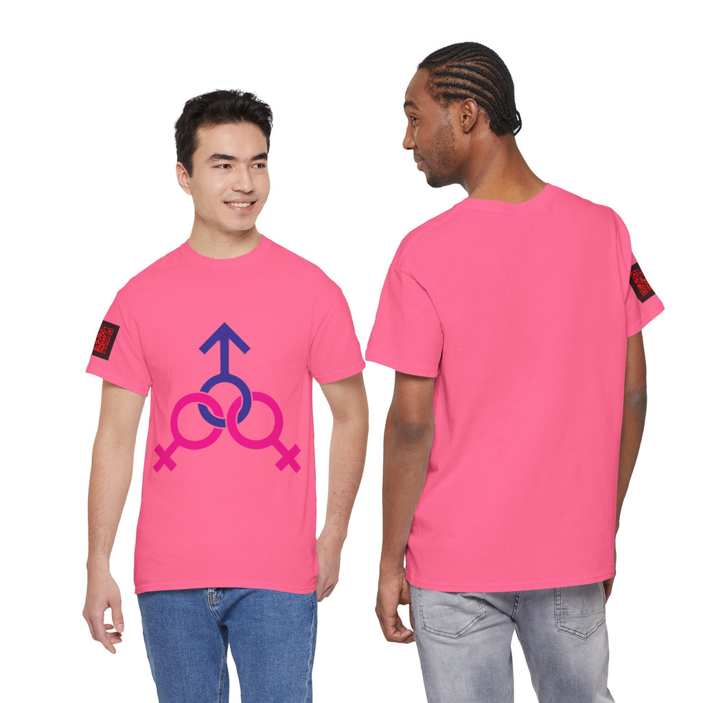 Female, Female & Male (Threesome) Symbol Tee — Gender Icons Graphic T-Shirt