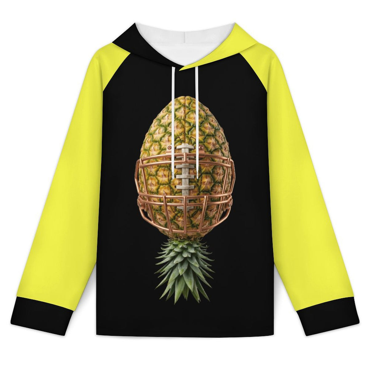 Pineapple Football Raglan Sleeve Hoodie