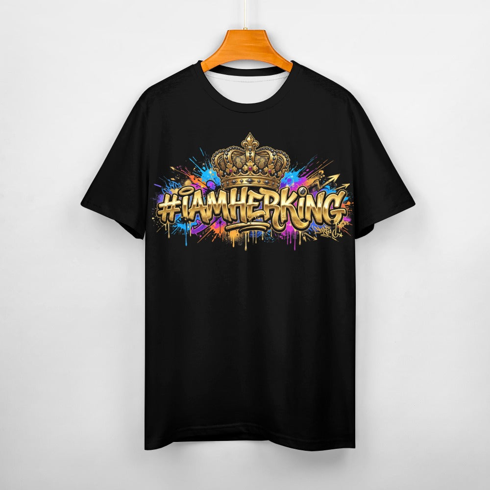 #IAMHERKING Men’s Cotton T-Shirt – Soft Breathable Graphic Tee for Everyday Style, Casual Summer Shirt for Men
