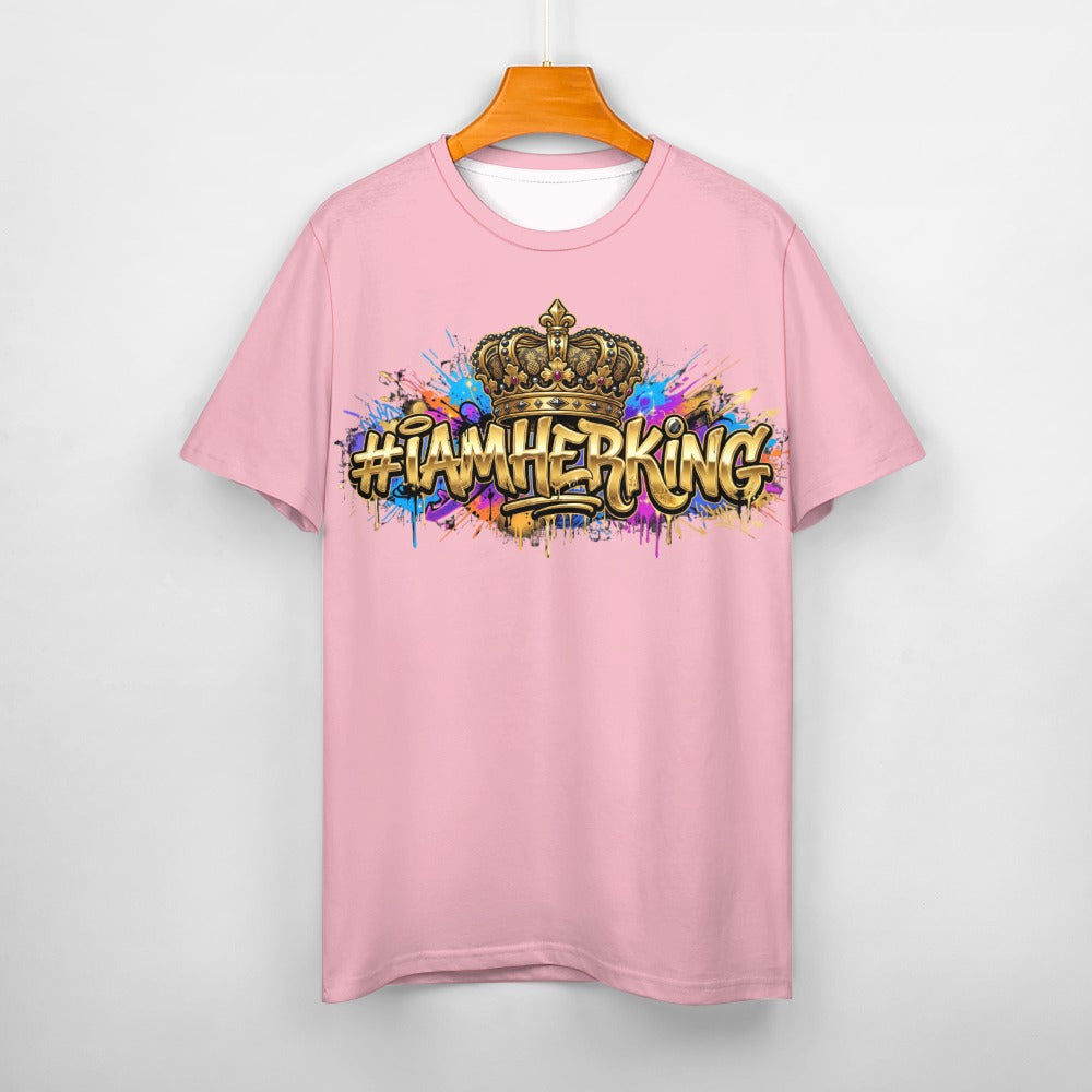 #IAMHERKING Men’s Cotton T-Shirt – Soft Breathable Graphic Tee for Everyday Style, Casual Summer Shirt for Men