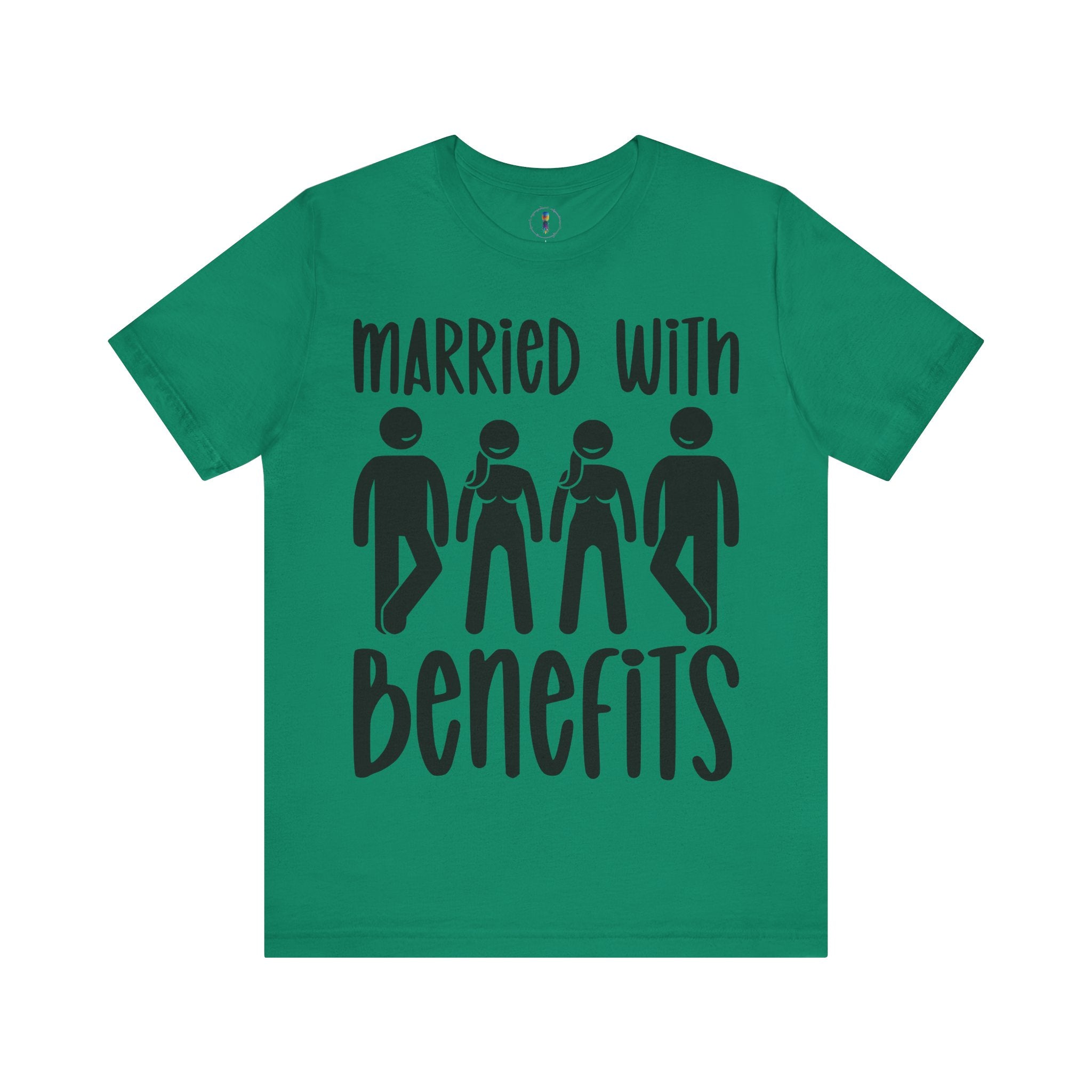 Humorous Unisex Tee - 'Married with Benefits' Short Sleeve Shirt