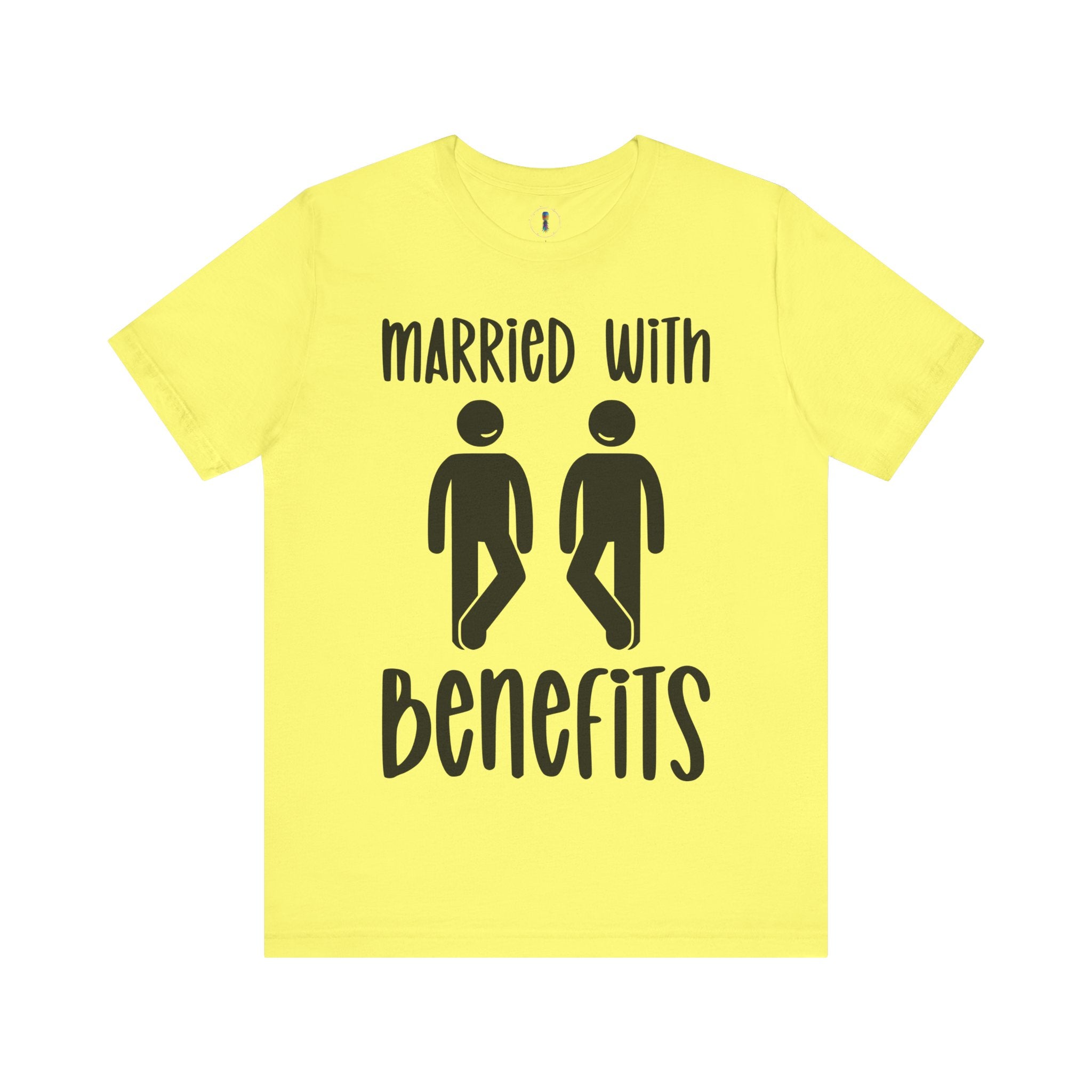 Funny 'Married with Benefits' Unisex Jersey Tee - Perfect for Couples & Anniversaries