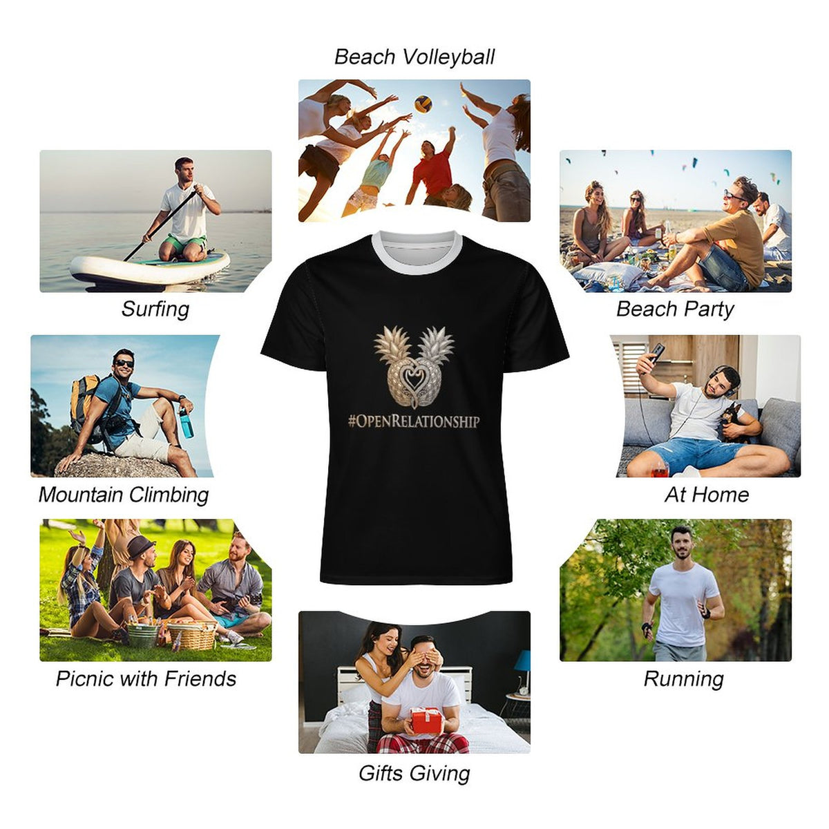 #OPENRELATIONSHIP Ice Silk Cooling Short Sleeve Men’s Shirts