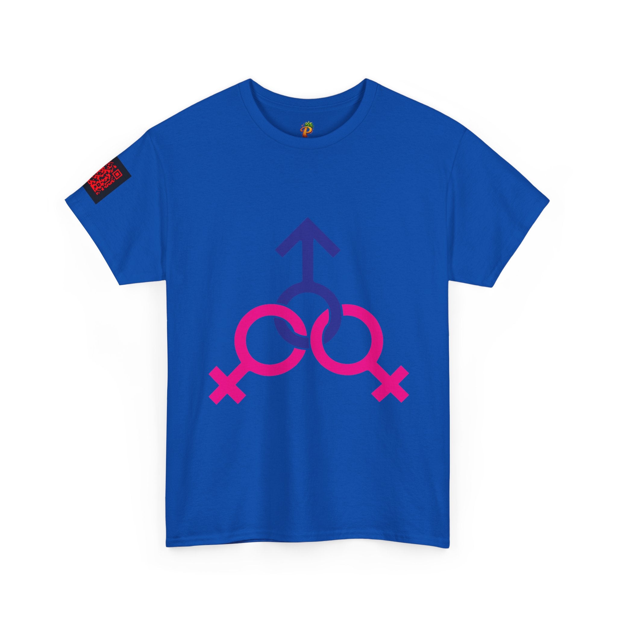 Female, Female & Male (Threesome) Symbol Tee — Gender Icons Graphic T-Shirt