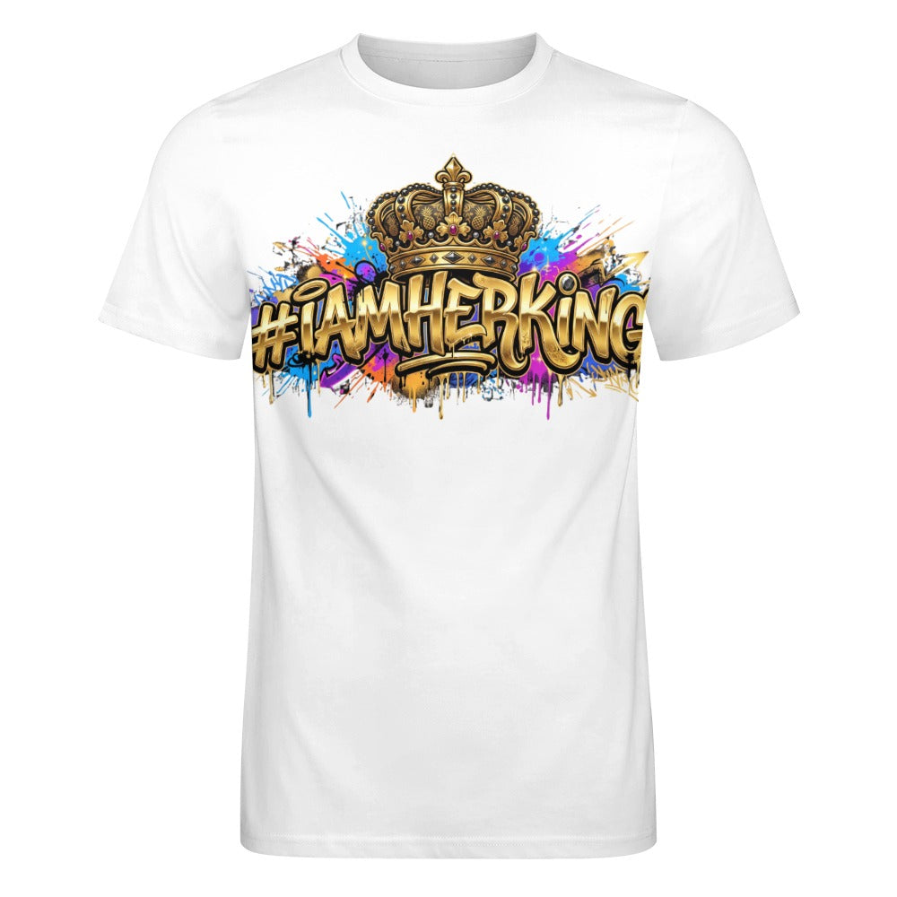 #IAMHERKING Men’s Cotton T-Shirt – Soft Breathable Graphic Tee for Everyday Style, Casual Summer Shirt for Men