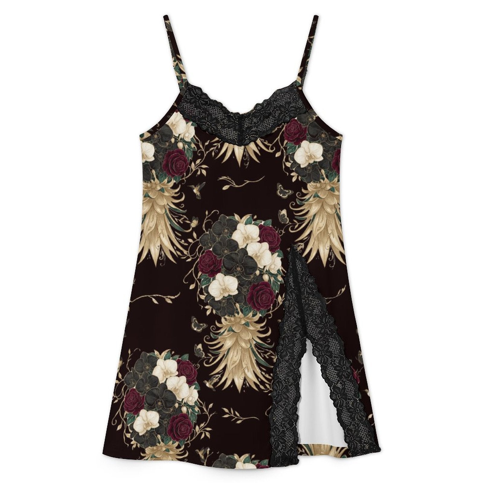 200gsm Lace Camisole Pajama Dress(All-Over Printing)