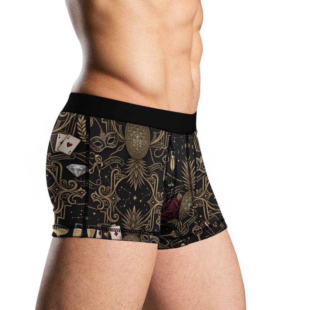 Pineapple Themed Men’s Underwear – Breathable Stretch Boxer Briefs