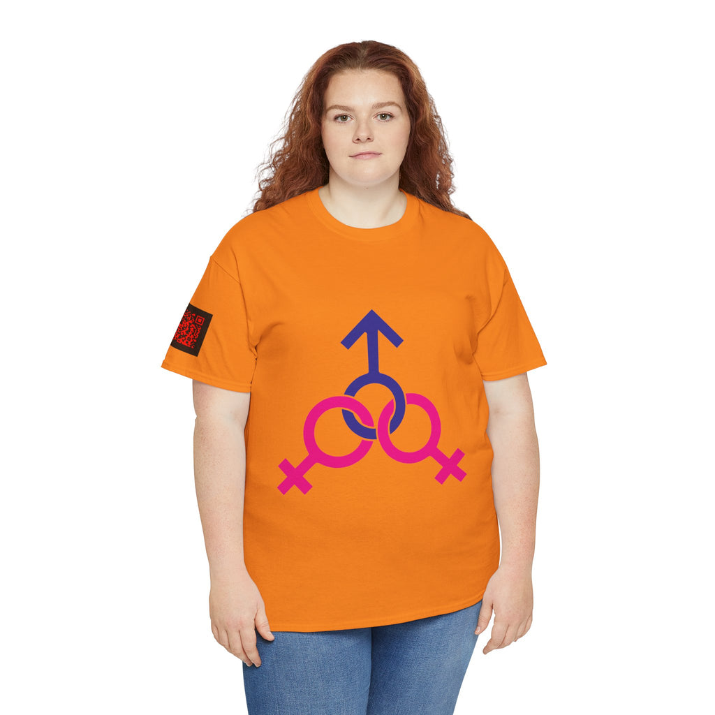 Female, Female & Male (Threesome) Symbol Tee — Gender Icons Graphic T-Shirt