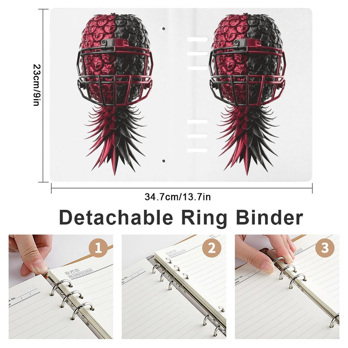 Football Inspired Loose Leaf Notebook