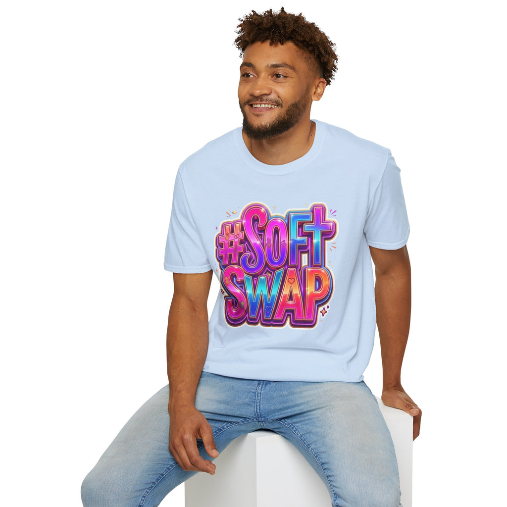 #Soft Swap Graphic T-Shirt | Colorful Y2K Cotton Tee