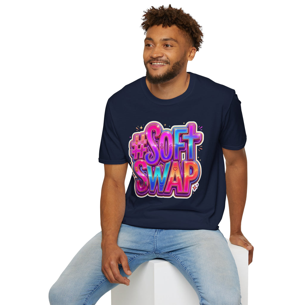 #Soft Swap Graphic T-Shirt | Colorful Y2K Cotton Tee