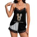 #OPENRELATIONSHIP Lace Trim Pajama Set