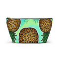 Upside-Down Pineapple Leopard Print Accessory Pouch | T-Bottom Makeup & Travel Organizer Bag