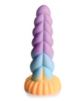 Colorful spiral-shaped object on a white background