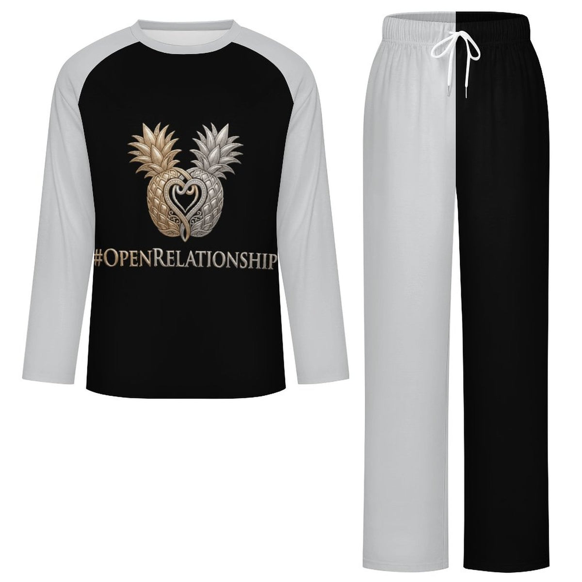 #OPENRELATIONSHIP Men's Raglan Sleeve Pajama Set