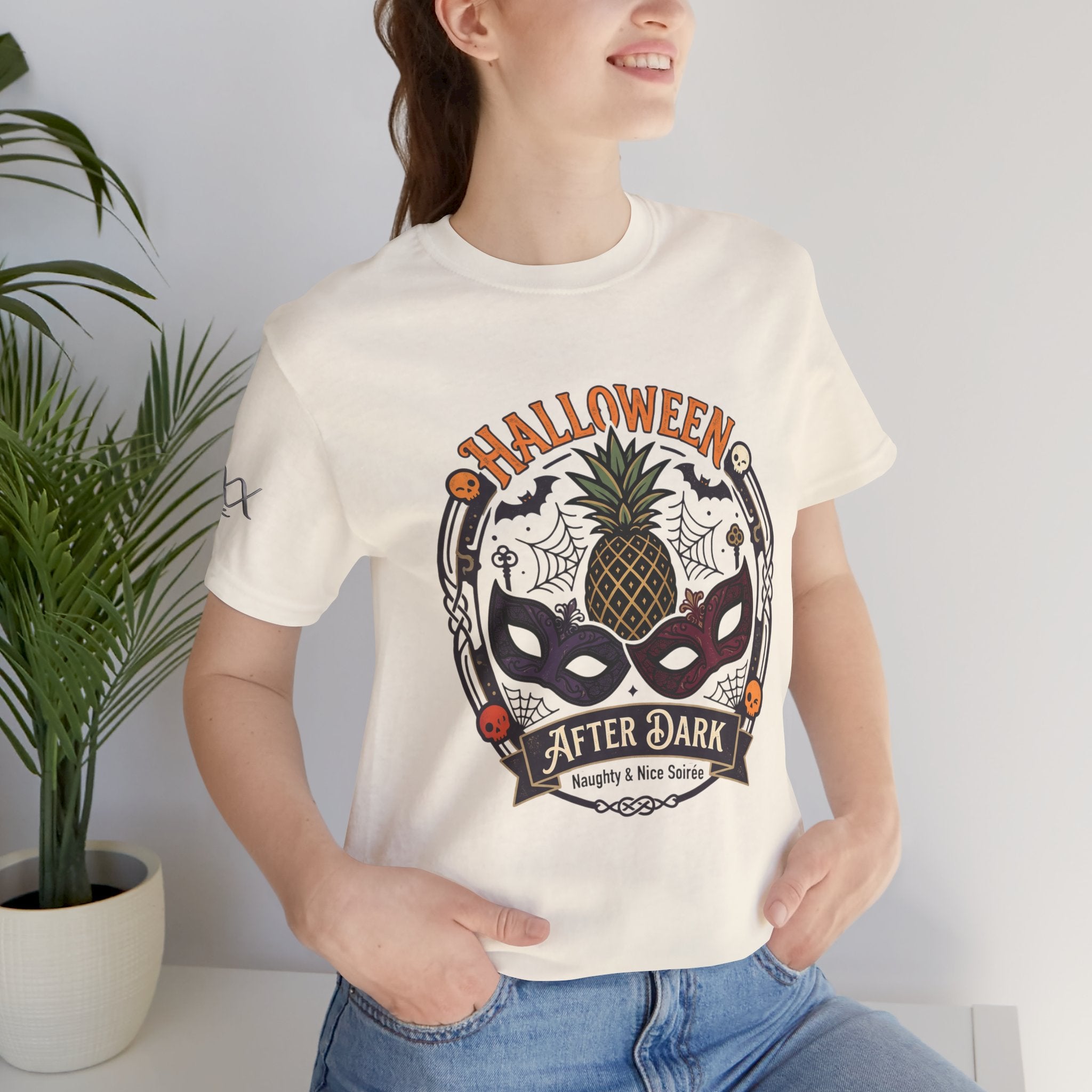 Halloween After Dark Tee — Pineapple Mask Masquerade T‑Shirt