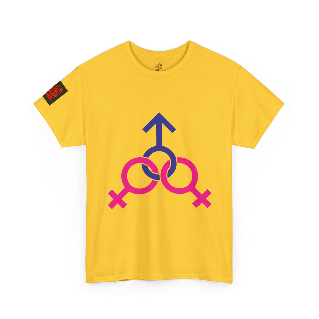 Female, Female & Male (Threesome) Symbol Tee — Gender Icons Graphic T-Shirt