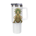Monogram "A" Insulated Tumbler with Handle and Straw