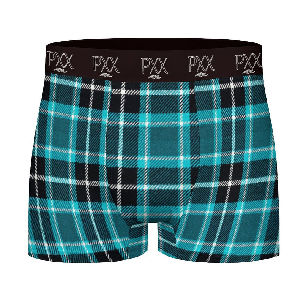 Plaid PXX Cotton Comfort Soft Boxer Briefs for Men | 100% Cotton Breathable Everyday Underwear
