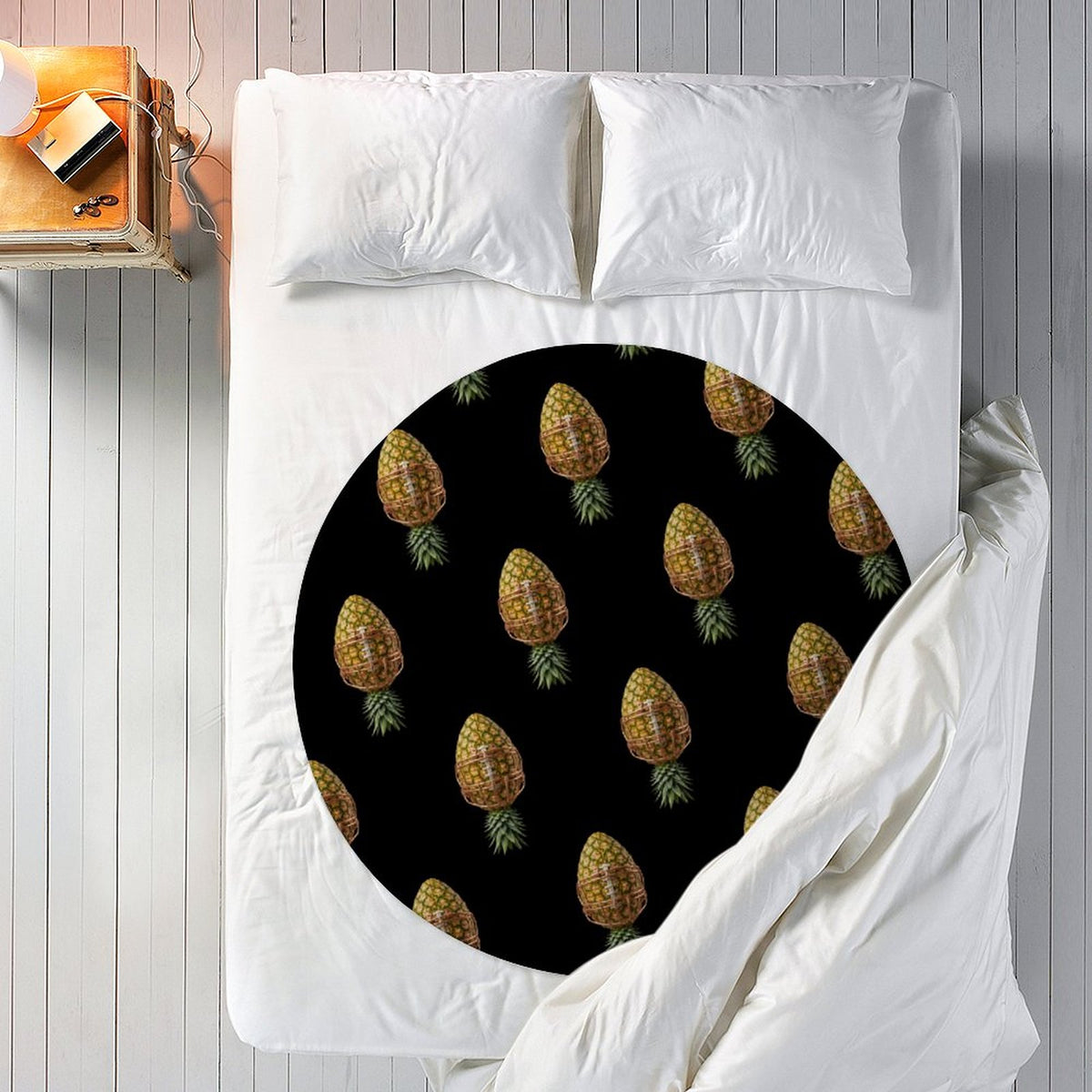 Pineapple Football Circular Blanket