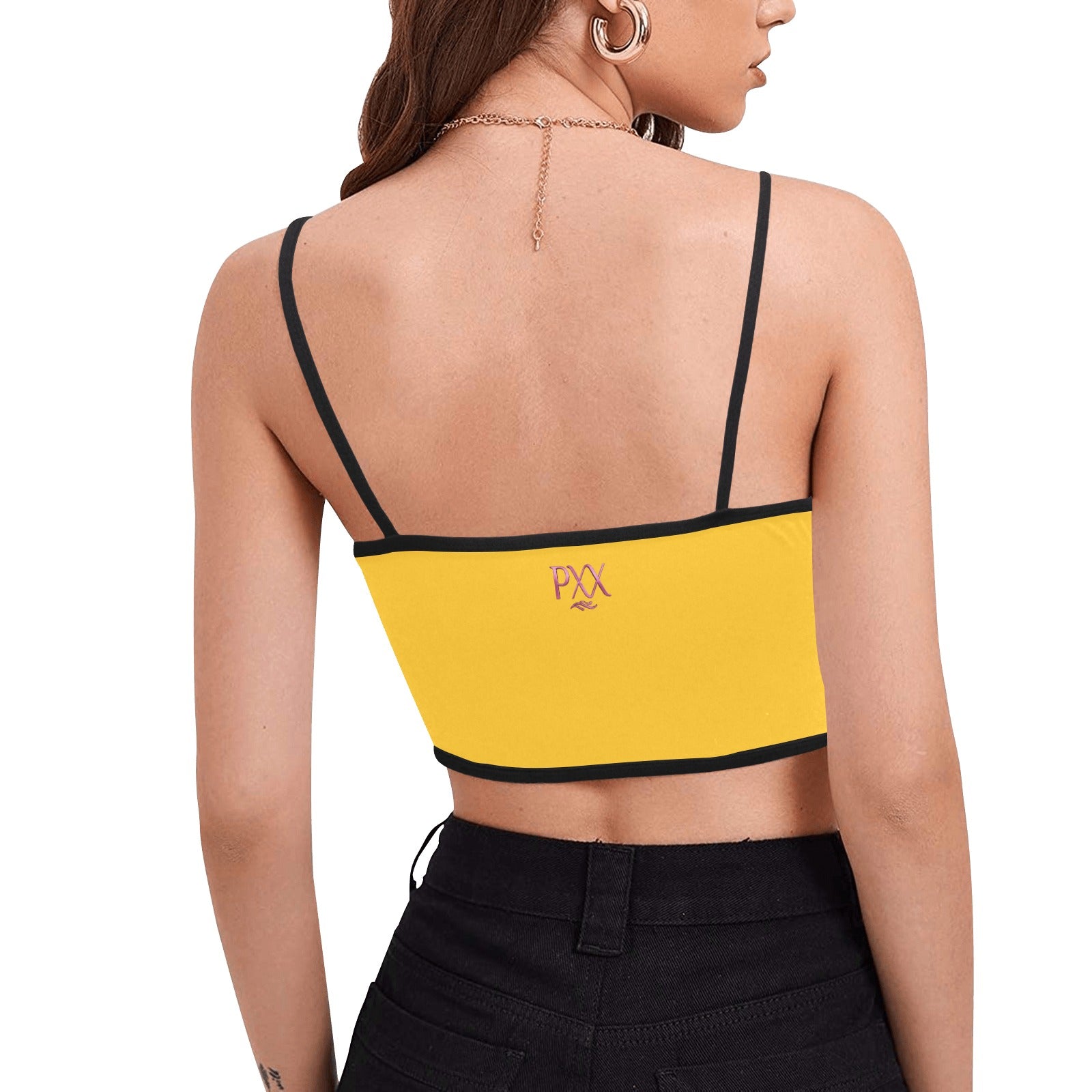 #IAMHISQUEEN Women’s Spaghetti Strap Crop Top – Sexy Stretch Yoga Tank, Lightweight Quick-Dry Fitness Crop Top for Women