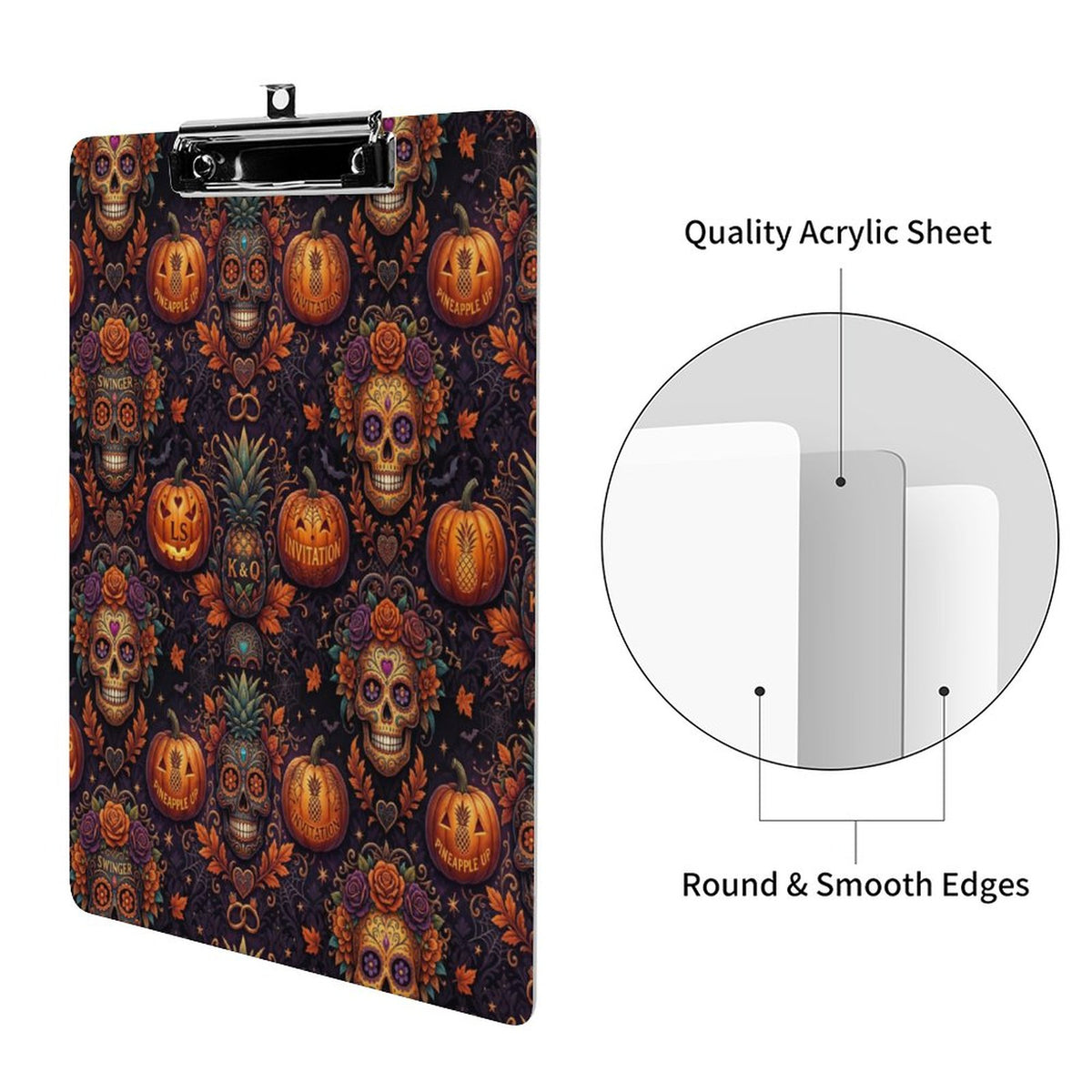 Halloween Swinger Inspired Acrylic Clipboard