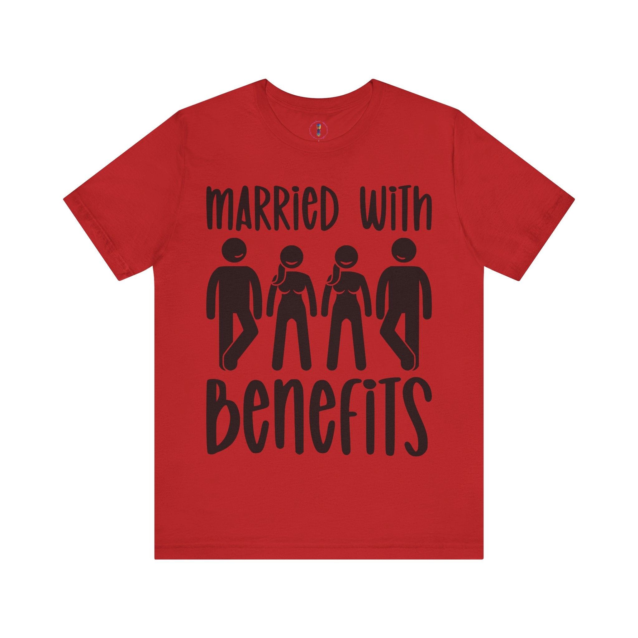 Humorous Unisex Tee - 'Married with Benefits' Short Sleeve Shirt