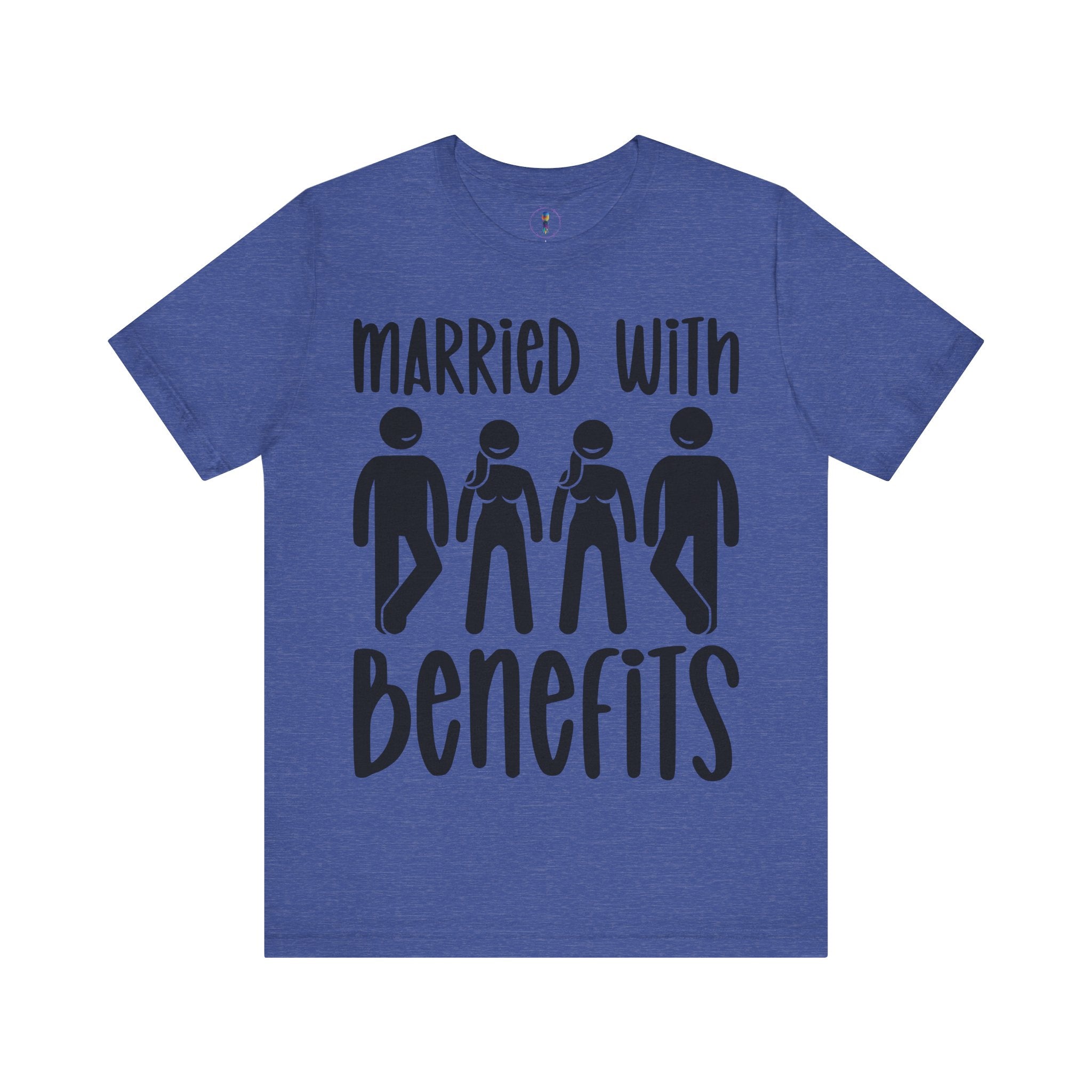 Humorous Unisex Tee - 'Married with Benefits' Short Sleeve Shirt