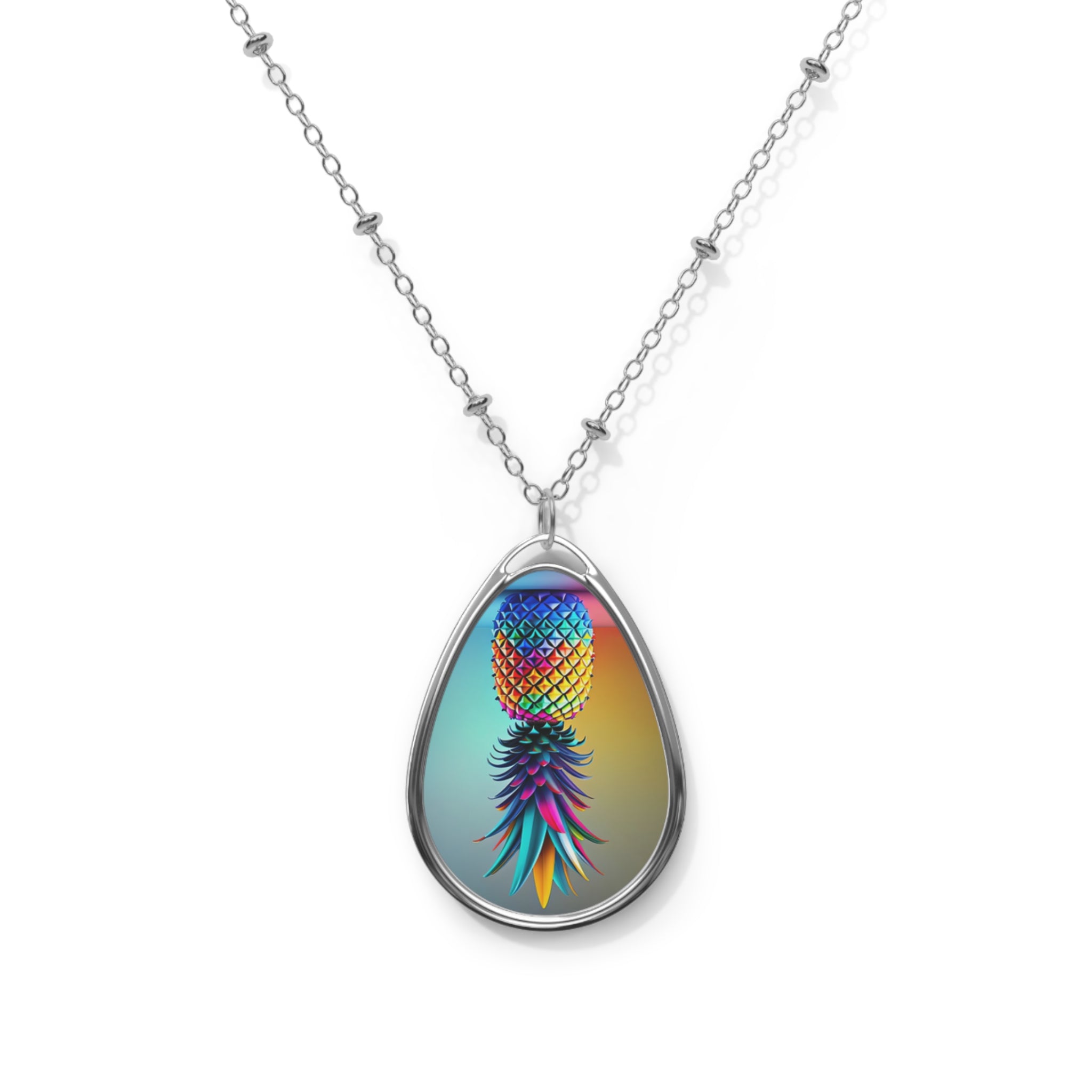 Colorful Pineapple Upside-Down Necklace